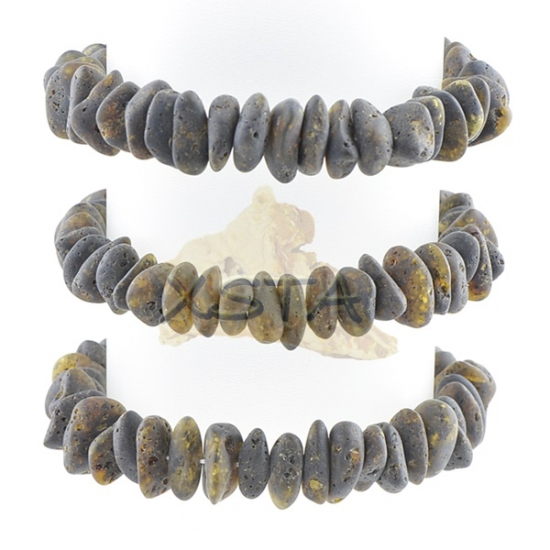 Raw amber bracelet Chips style